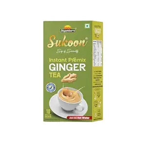 Sukoon Ginger Instant Premix Tea - 140g | Zesty Adrak Chai Mix | Quick & Easy Preparation | Refreshing & Warming Flavor