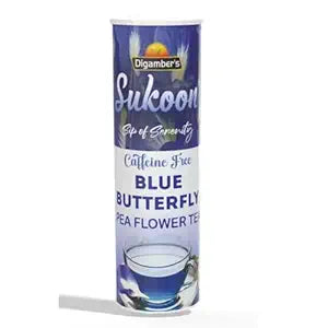 Sukoon Blue Butterfly Pea Flower Herbal Tea | Caffeine-Free, Rich in Antioxidants, Supports Skin & Hair Health