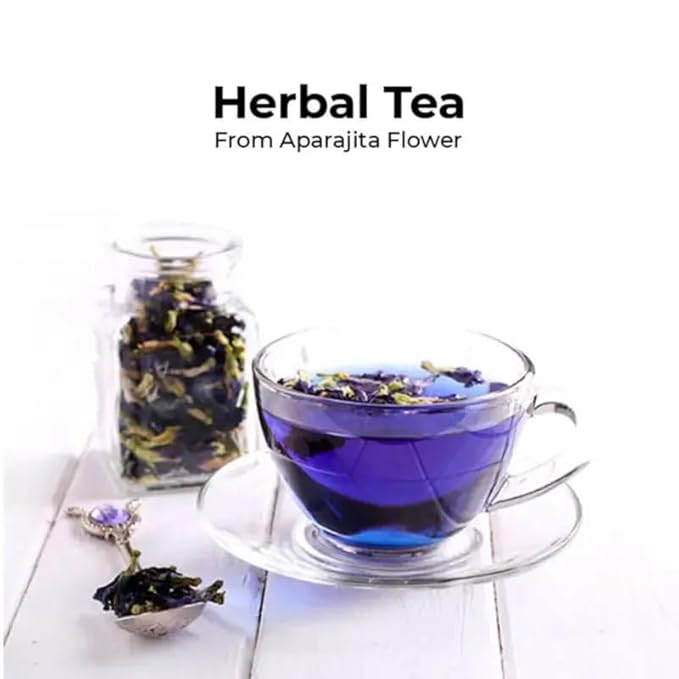 Sukoon Blue Butterfly Pea Flower Herbal Tea | Caffeine-Free, Rich in Antioxidants, Supports Skin & Hair Health