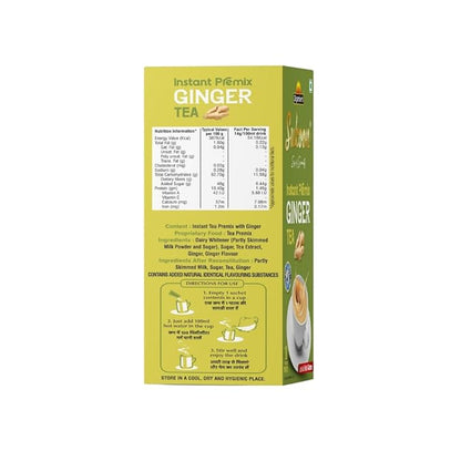 Sukoon Ginger Instant Premix Tea - 140g | Zesty Adrak Chai Mix | Quick & Easy Preparation | Refreshing & Warming Flavor