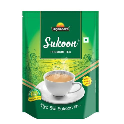 Sukoon Premium Tea | Fine Fanning Tea with Long Leaves | Export Quality | 250g x 4 Packs | Refreshing & Strong Brew | Ideal for Tea Lovers! Seeking Quality and Flavor in Every Cup!