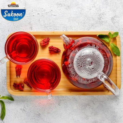 Sukoon Hibiscus Masala Herbal Tea | 100g | Vitamin C Rich, Antioxidant Blend for Glowing Skin