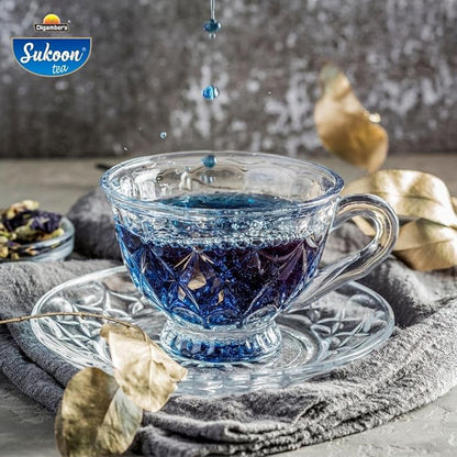 Sukoon Blue Butterfly Pea Flower Herbal Tea | Caffeine-Free, Rich in Antioxidants, Supports Skin & Hair Health